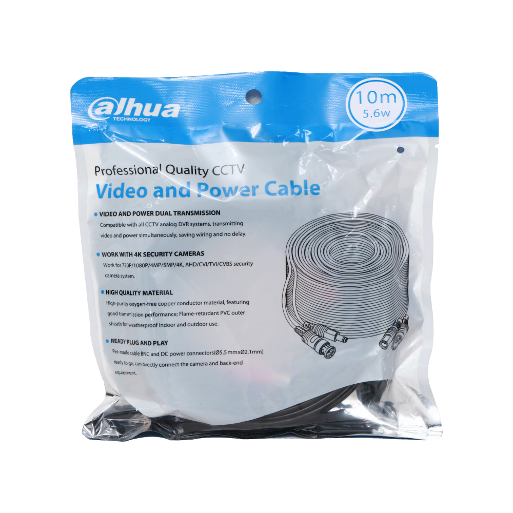 Cable Cctv Video y Energia Dahua 10Metros Dh-Pfm942I-10-5